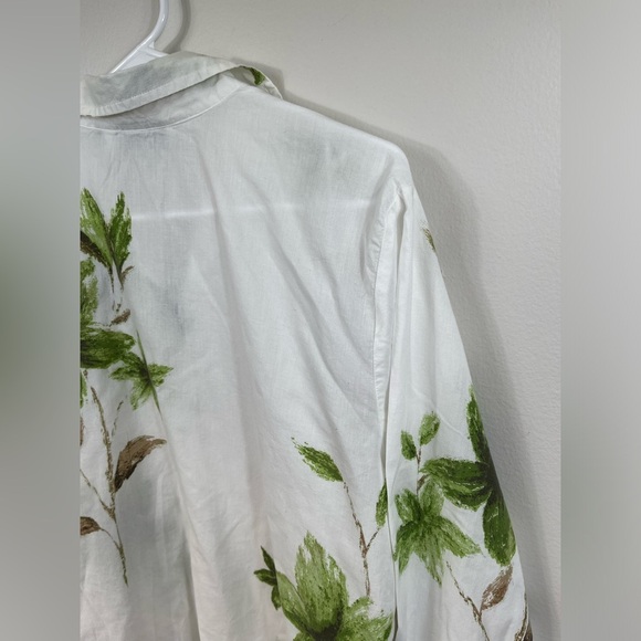 Floral Button-Up Shirt Cotton Women's Additions by Chico's Size 3 - Picture 14 of 16